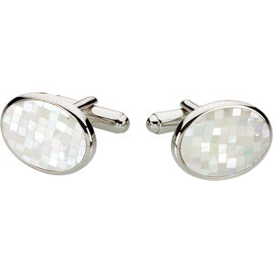 Genuine Mother Of Pearl Cuff Links