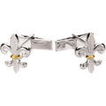 Two-Tone Fleur-De-Lis Cuff Links