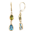Multicolor Gemstone And Diamond Earrings