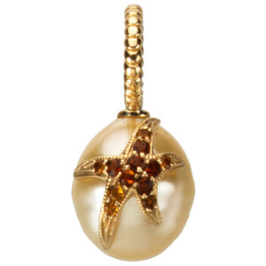 Paspaley South Sea Cultured Pearl Citrine Starfish Pendant