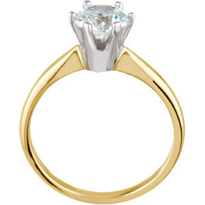 Six-Prong Heavy-Shank Solitaire Mounting