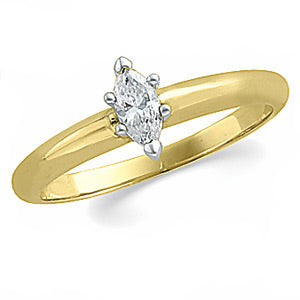 Six-Prong Basket Marquise Solitaire Mounting