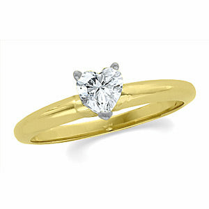 Five Prong Basket Heart-Shape Solitaire Mounting