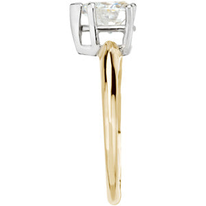 Five Prong Basket Heart-Shape Solitaire Mounting