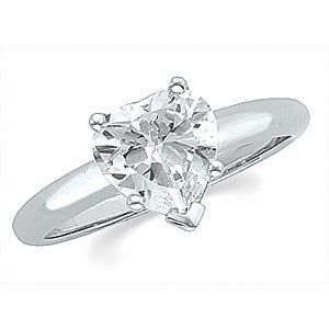 Five Prong Basket Heart-Shape Solitaire Mounting