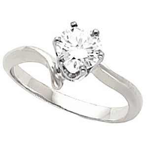 Six-Prong Swirl Solitaire Mounting