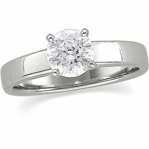 Four-Prong Square Shank Solitaire Mounting