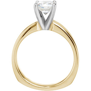 Four-Prong Square Shank Solitaire Mounting