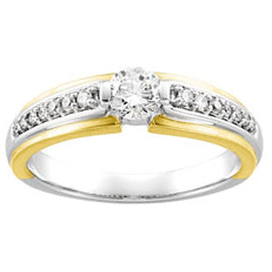 Two Tone Bridal Engagement Ring