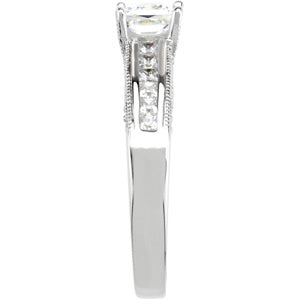 Princess Cut Semi-Mount Engagement Ring