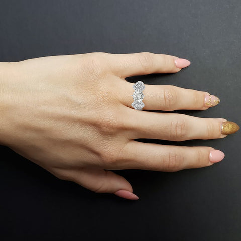 Diamond Cluster Semi-mount Ring